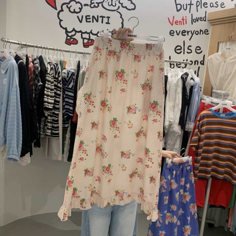 VENTI韓國直郵女士新品職業26夏季推薦26春夏時尚長裙復古VENTI長裙