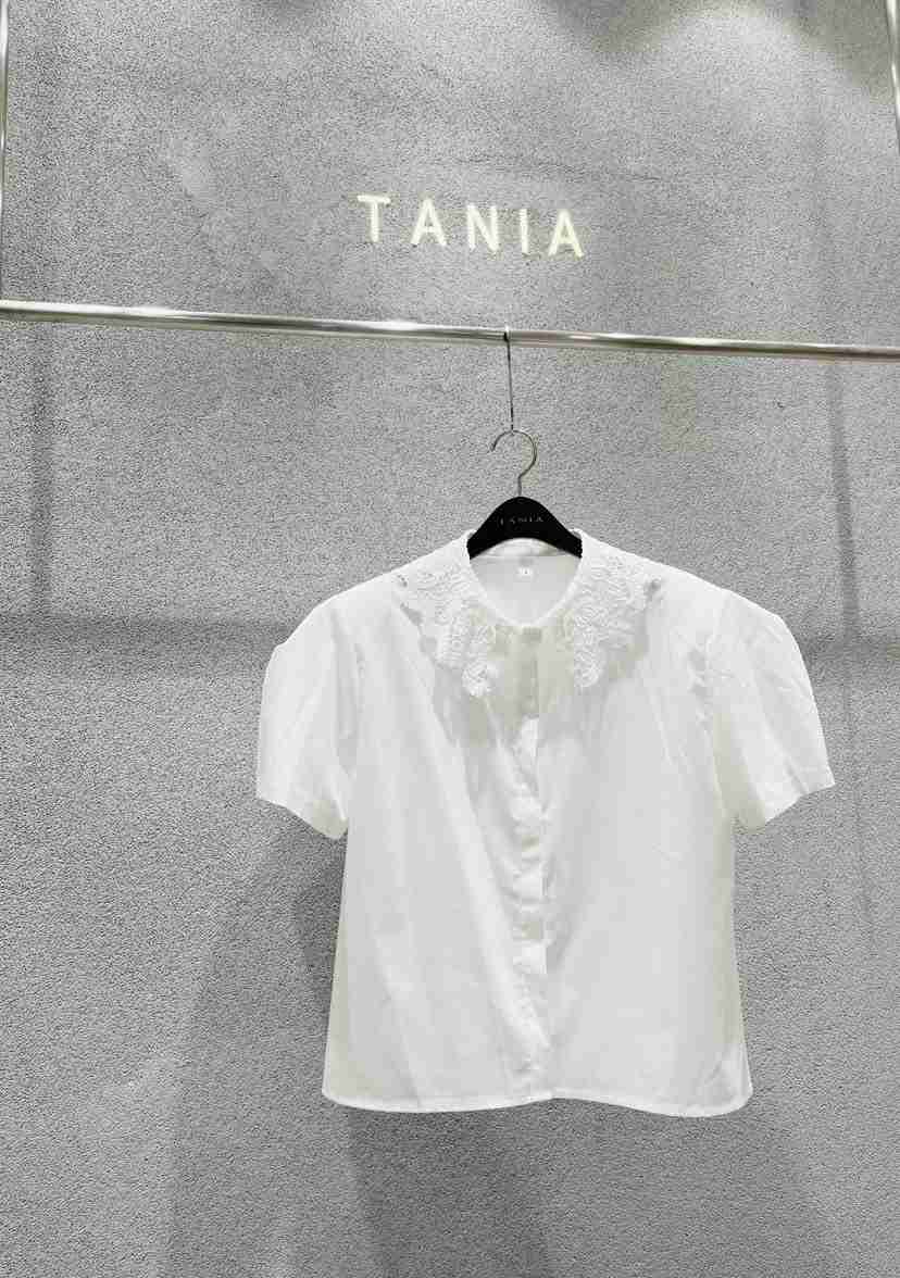 TANIA韓國直郵實拍女裝新款26春夏時尚休閑26夏季襯衫蕾絲衫TANIA襯衫/蕾絲衫