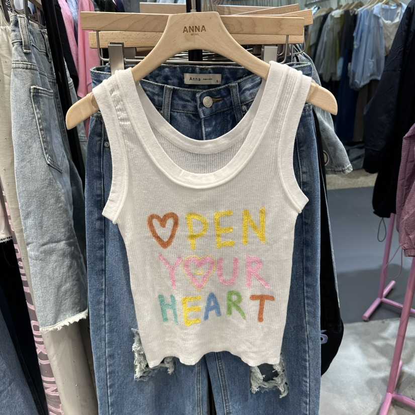 ANNA-P韓國直郵實拍女士新品休閑職業26夏季吊帶背心開襟ANNA-P吊帶/背心