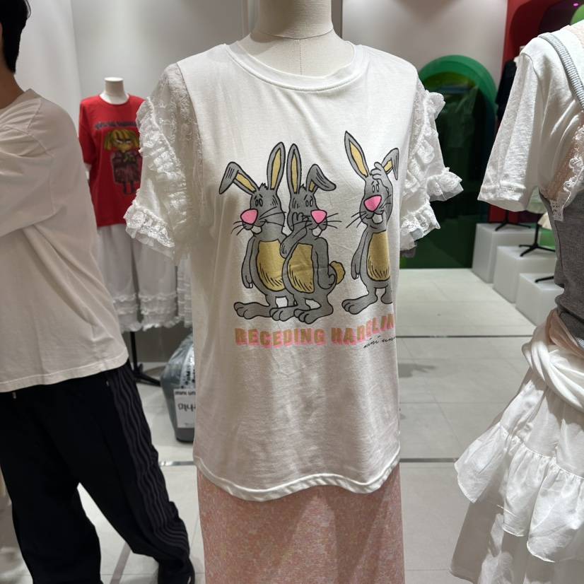 MINI UNNI韓國東大門直郵女士新品時尚26春夏推薦T恤兔子MINI UNNIT恤