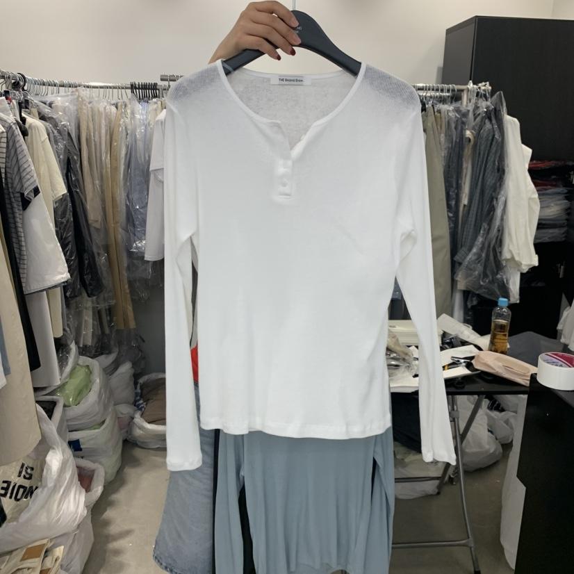 THE SECOND GROW韓國代購女裝新品休閑人氣職業長袖T恤THE SECOND GROW長袖T恤