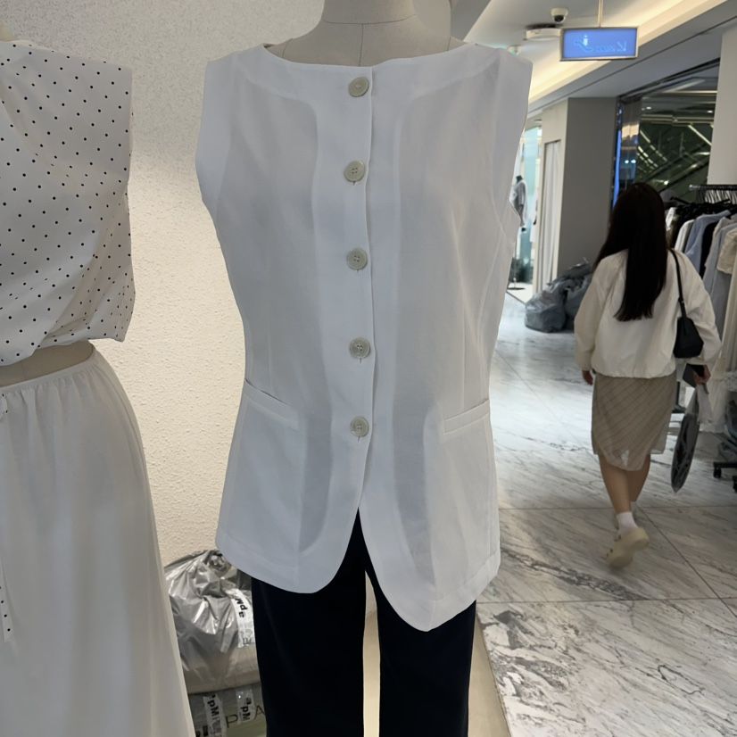 ROOM K-P韓國直郵女士新品26夏季職業時尚熱賣馬甲船領roomk馬甲