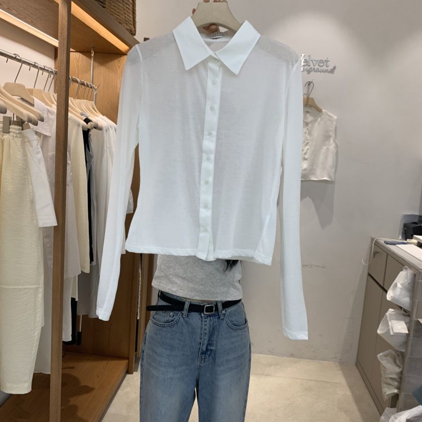 VELVET UNDERGROUND韓國東大門直郵女裝新品26春夏長袖T恤VELVET UNDERGROUND長袖T恤