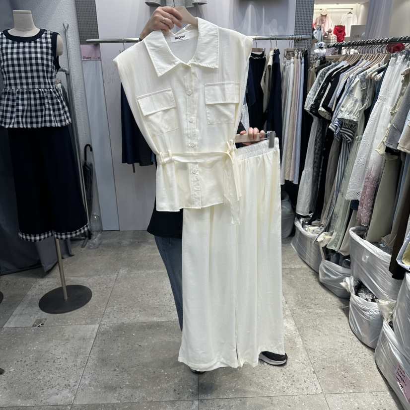 BLOOM東大門實拍韓國女裝新品熱賣26夏季推薦套裝系帶套裝BLOOM-Q套裝