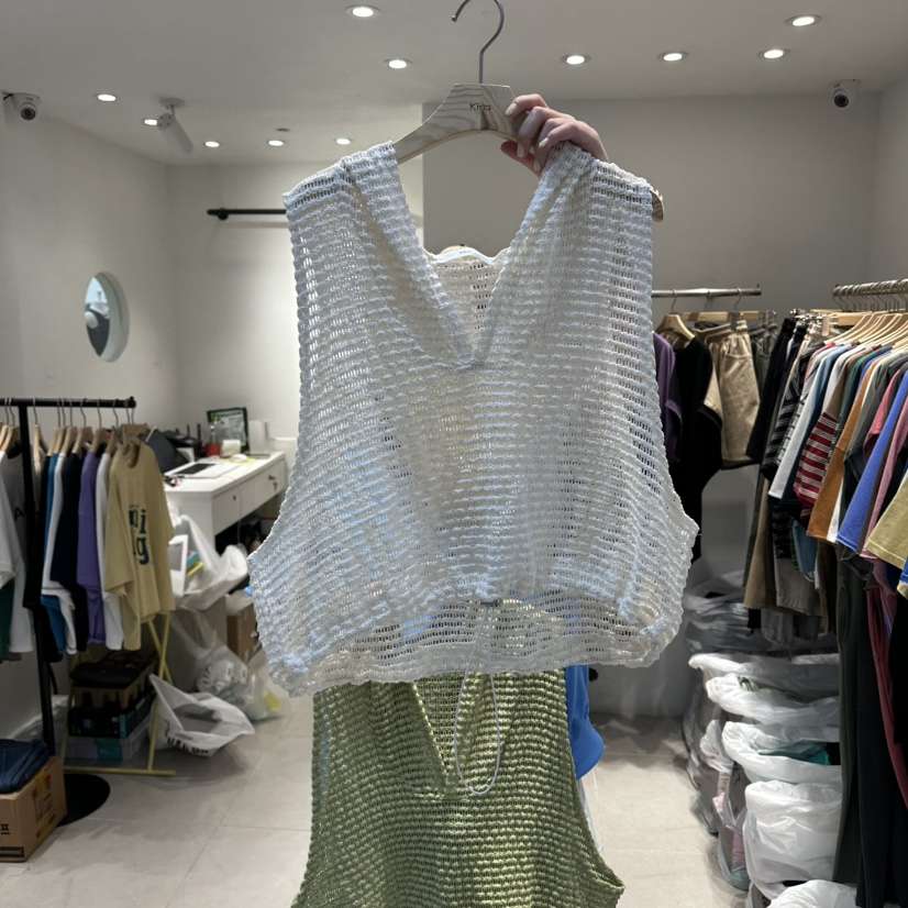 IN KIRA韓國代購女士新款時尚人氣休閑推薦吊帶背心兜帽IN KIRA吊帶/背心