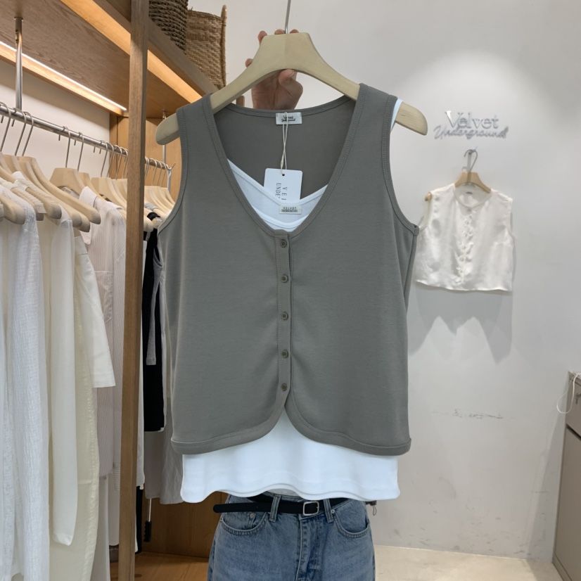 VELVET UNDERGROUND韓國直郵女士新款熱賣吊帶背心不含內搭VELVET UNDERGROUND吊帶/背心