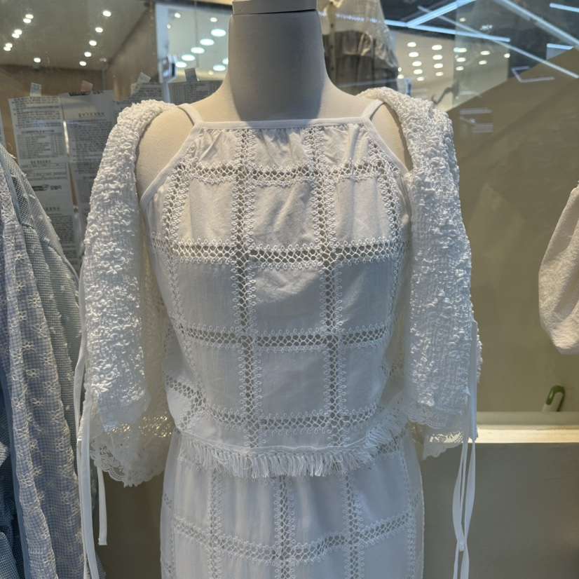 ECHOPARTY韓國東大門代購女士新品熱賣推薦吊帶背心刺繡流蘇ECHOPARTY吊帶/背心