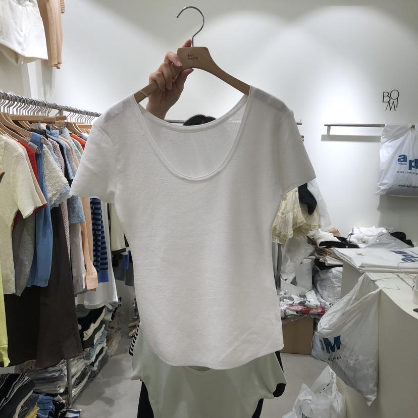BY BOMI韓國東大門直郵女裝新品人氣休閑職業26春夏時尚T恤BY BOMIT恤