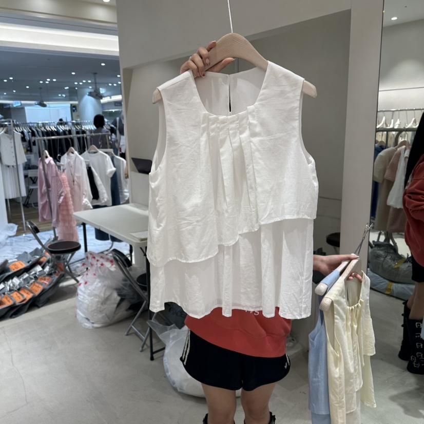 Color B東大門實拍韓國女裝新款人氣職業推薦休閑吊帶背心Color B吊帶/背心
