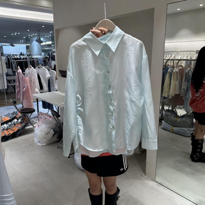 Color B韓國直郵實拍女士新品26夏季26春夏職業襯衫蕾絲衫Color B襯衫/蕾絲衫