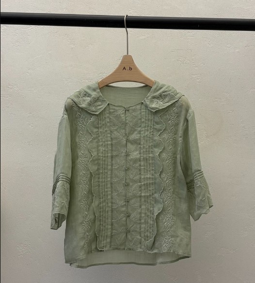 AUTUMN BEIGE-Q韓國直郵女士新品時尚推薦職業襯衫蕾絲衫A.b/AUTUMN BEIGE襯衫/蕾絲衫