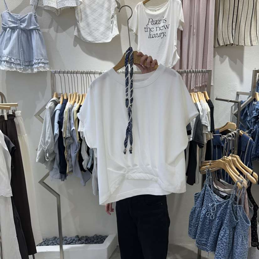 HIPTIQUE東大門實拍韓國女士新品休閑職業26夏季T恤含圍巾HIPTIQUET恤