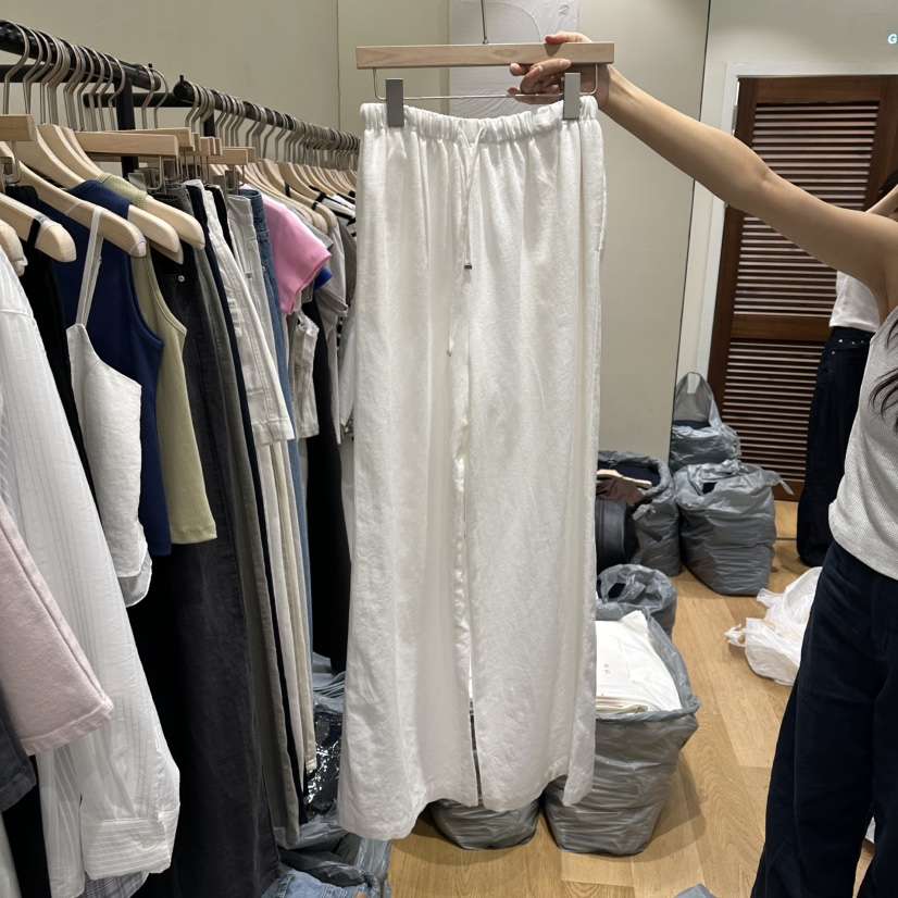 GILLI東大門實拍韓國女士新款人氣熱賣26夏季時尚休閑褲亞麻GILLI休閑褲