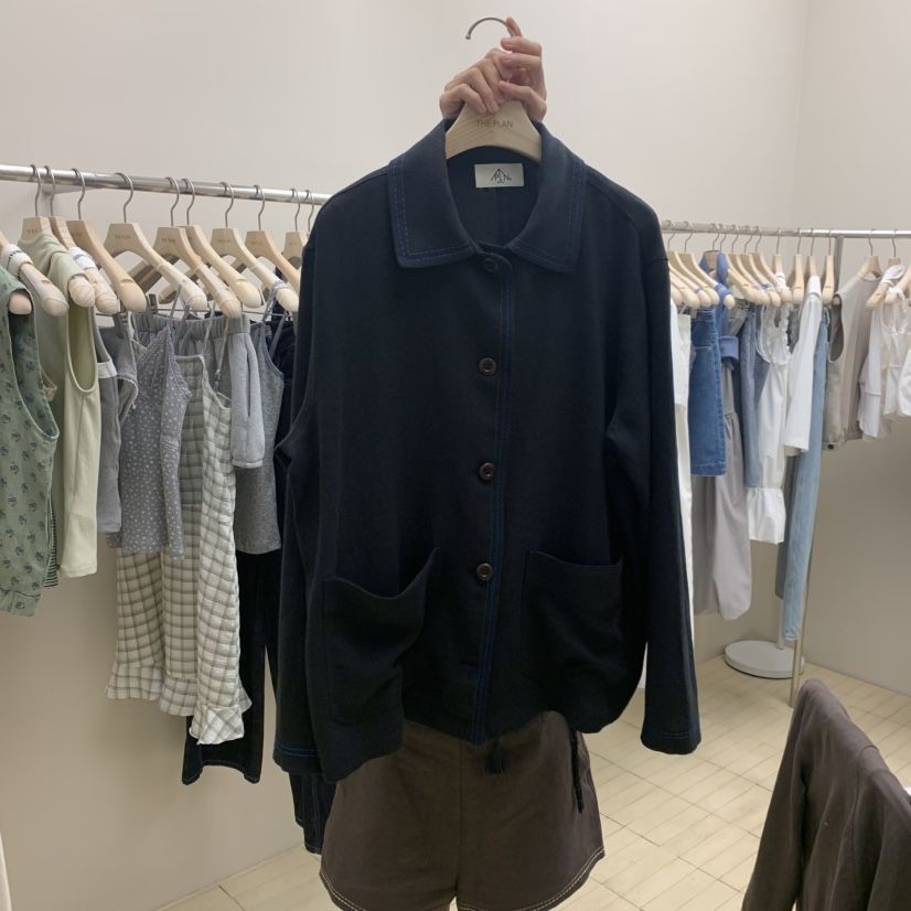 THEPLAN韓國直郵女士新品時尚職業26春夏26夏季夾克亞麻布THE PLAN夾克
