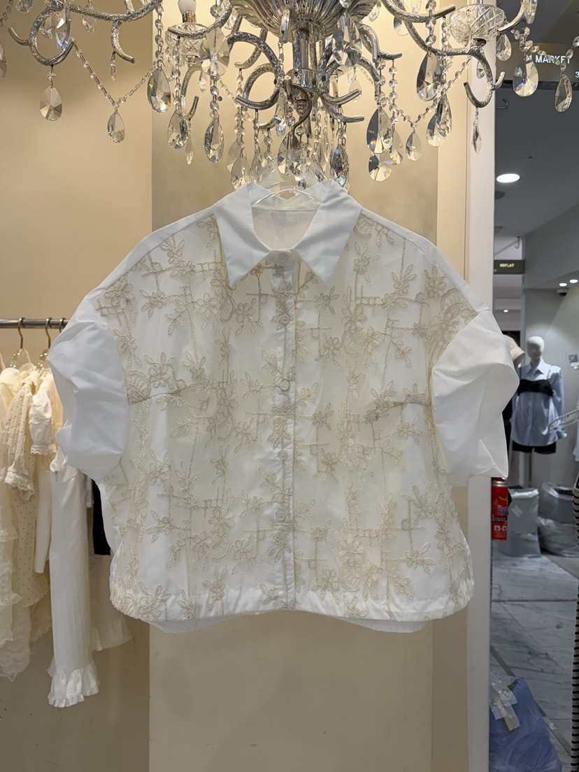 81 MARKET-L韓國東大門代購女裝新款26春夏休閑襯衫蕾絲衫81 MARKET-L襯衫/蕾絲衫