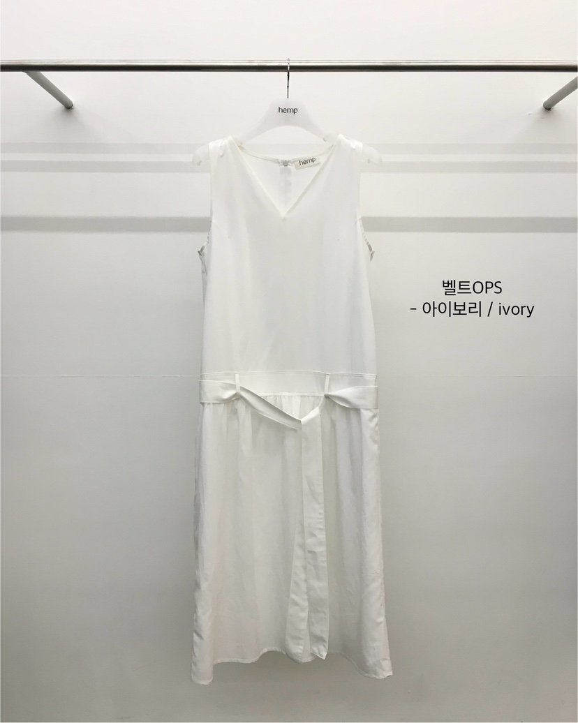 HEMP-P韓國東大門代購女士新款26春夏職業26夏季連衣裙腰帶hemp連衣裙