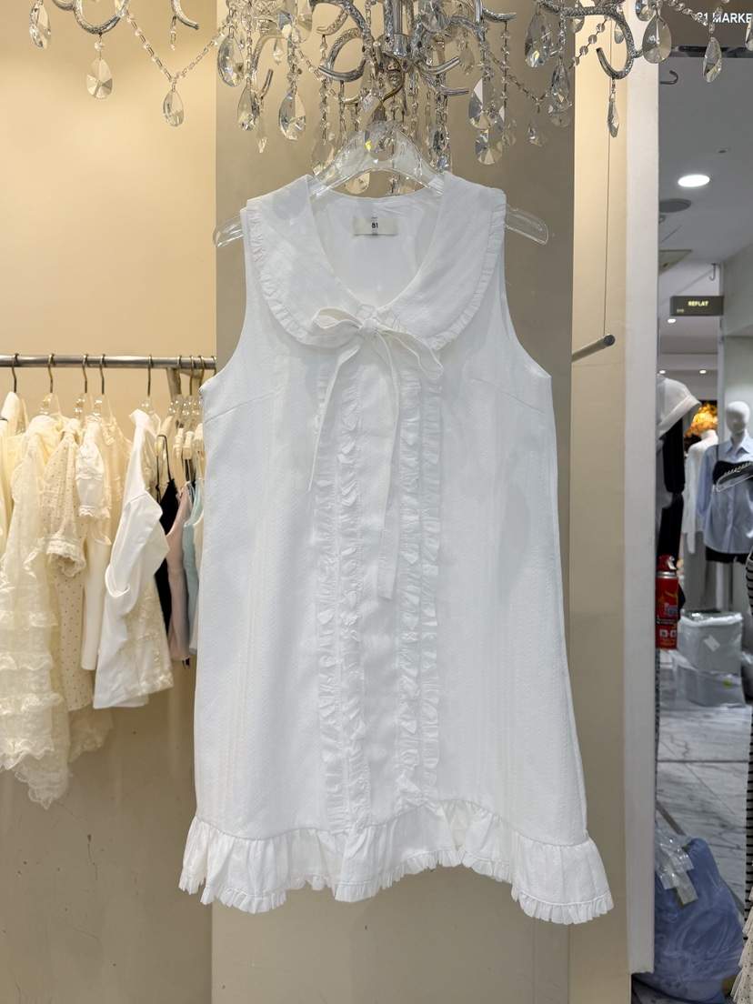 81 MARKET-L韓國東大門直郵女裝新品熱賣推薦連衣裙絲帶81 MARKET-L連衣裙