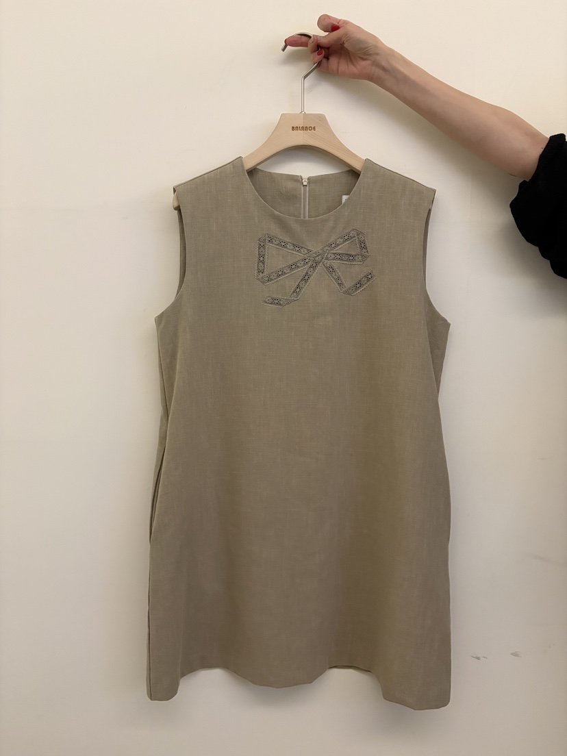 BALANCE韓國東大門代購女裝新品推薦26夏季26春夏連衣裙亞麻緞BALANCE連衣裙