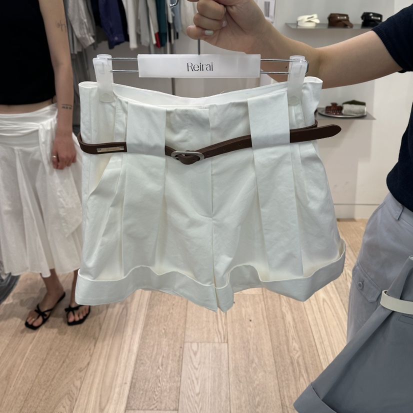 REIRAI東大門實拍韓國女士新品熱賣推薦休閑短褲不含腰帶Reirai短褲