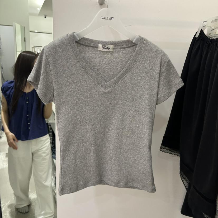 GALLERY-P韓國東大門代購女裝新款休閑26春夏時尚T恤V領GALLERY-PT恤