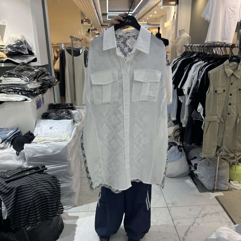 空韓國代購女裝新品職業時尚人氣26春夏熱賣推薦襯衫蕾絲衫BAKHA襯衫/蕾絲衫