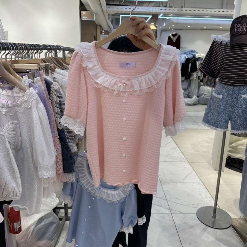 MS韓國代購女裝新品人氣26春夏時尚26夏季推薦襯衫蕾絲衫MS襯衫/蕾絲衫