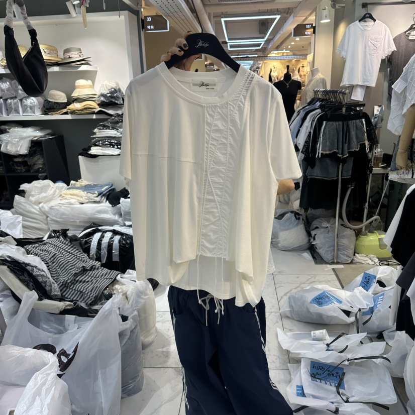 空韓國直郵實拍女裝新品人氣熱賣休閑推薦時尚職業26春夏T恤BAKHAT恤