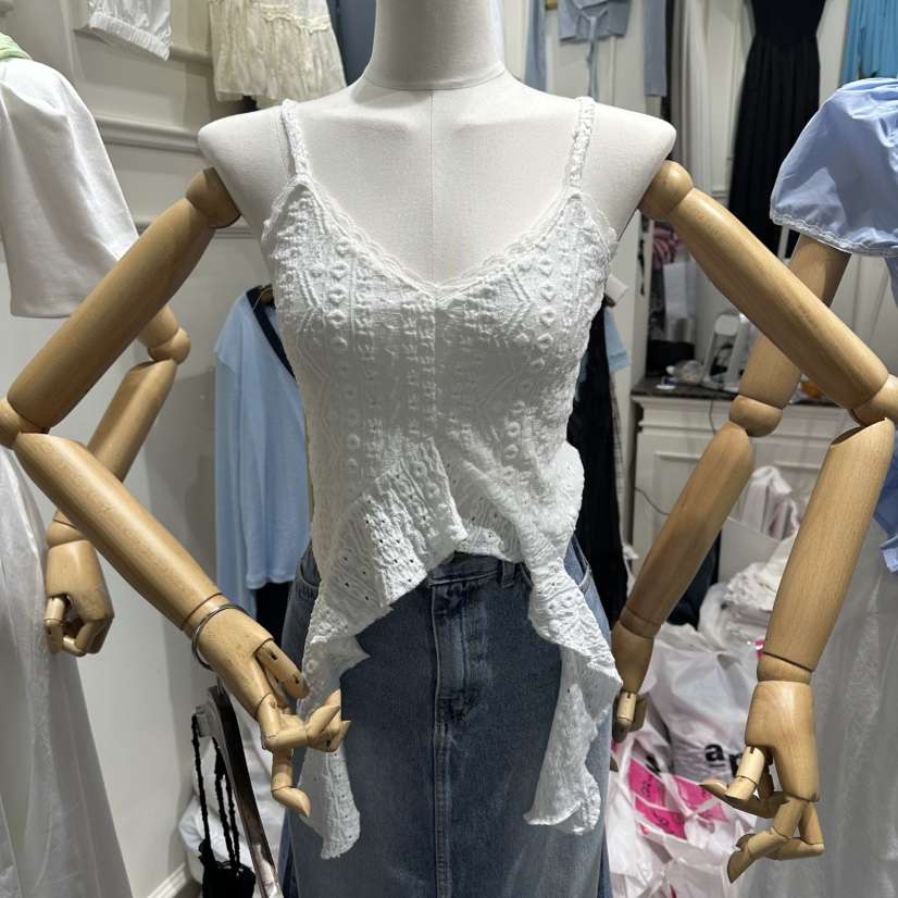 J.RITZY東大門實拍韓國女裝新品時尚人氣吊帶背心荷葉邊J.RITZY吊帶/背心