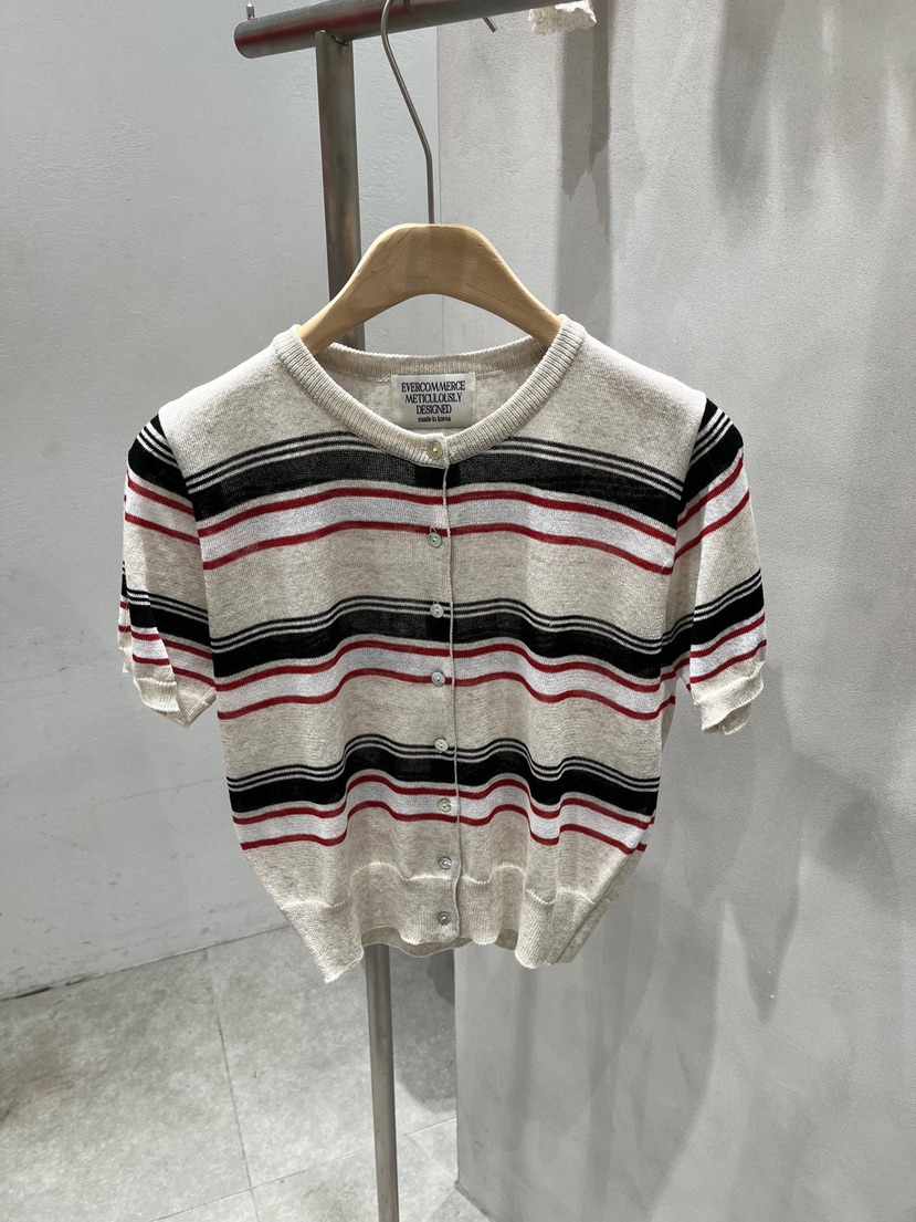 EVERCOMMERCE METICULOUSLY DESIGNED韓國東大門直郵女裝新品休閑針織衫亞麻布EVERCOMMERCE METICULOUSLY DESIGNED針織衫