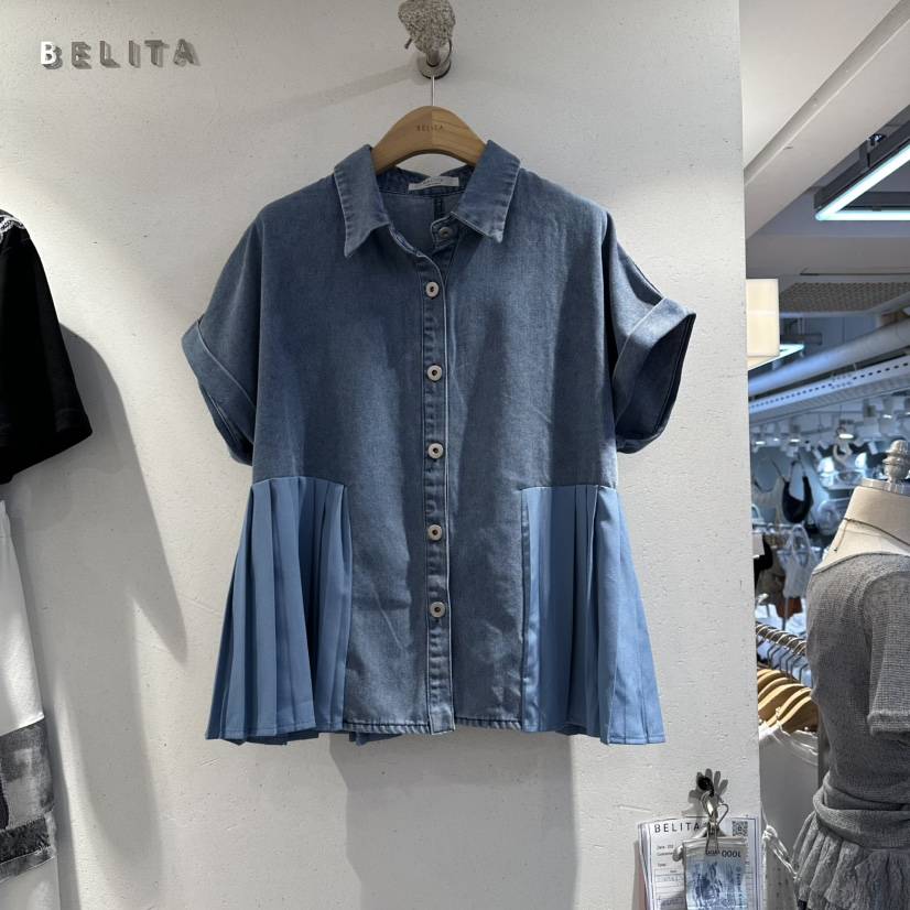 BELITA韓國東大門代購女裝新款時尚推薦26春夏襯衫蕾絲衫BELITA襯衫/蕾絲衫