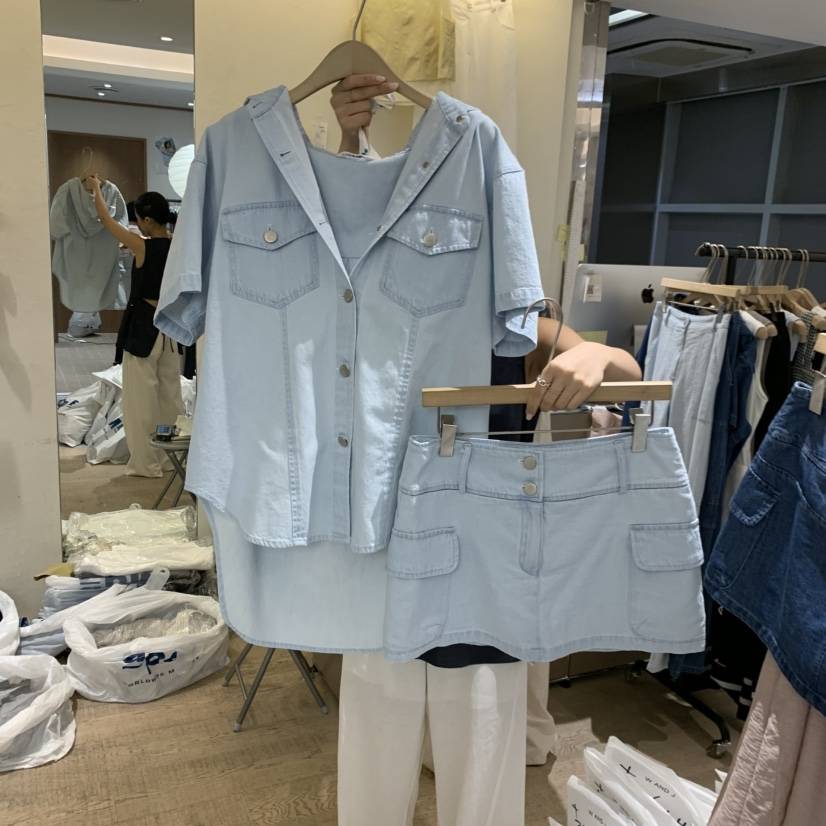 W AND J東大門實拍韓國女士新品26夏季時尚休閑套裝套裝W AND J套裝