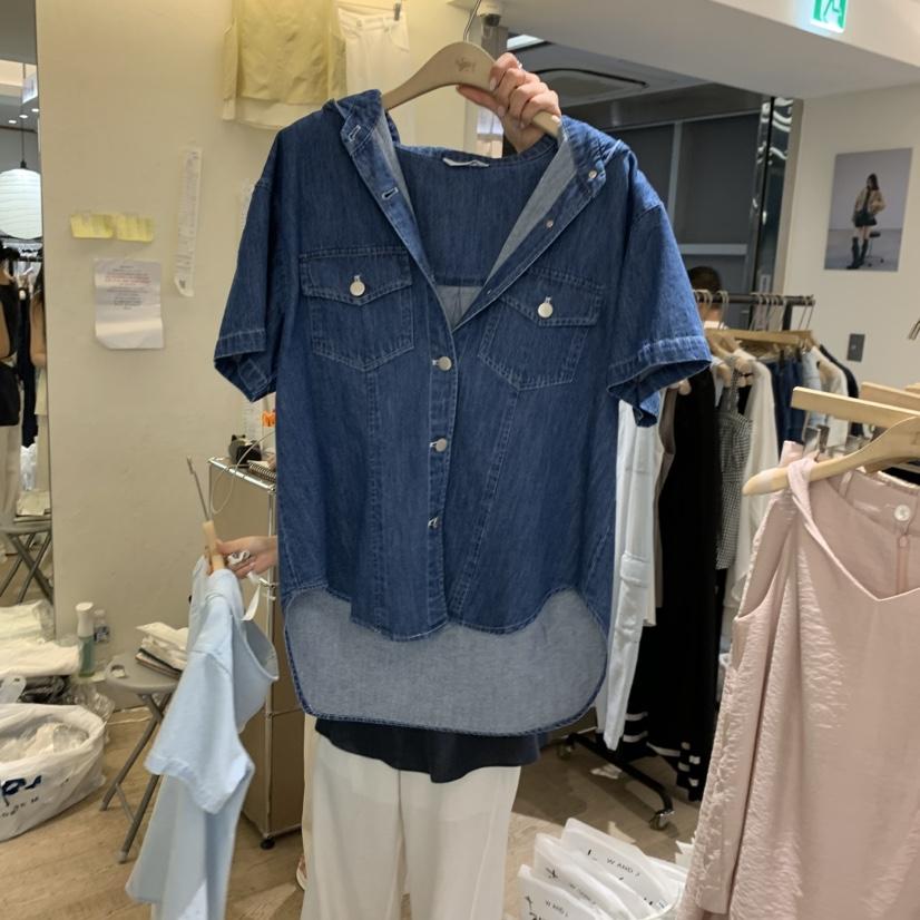 W AND J韓國直郵實拍女裝新品熱賣職業休閑時尚襯衫蕾絲衫W AND J襯衫/蕾絲衫