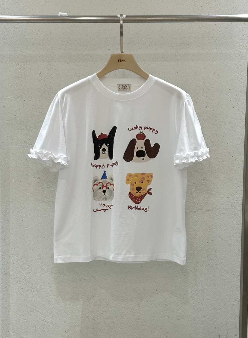 FIZZ韓國直郵女裝新品人氣推薦26夏季職業26春夏休閑熱賣T恤FIZZT恤