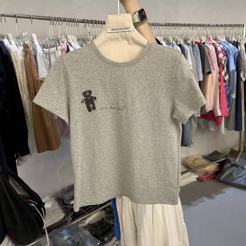 DOUBLE STANDARD/LE SMOKING/MAISONSTAFF韓國東大門直郵女裝新款26春夏T恤MAISONSTAFFT恤