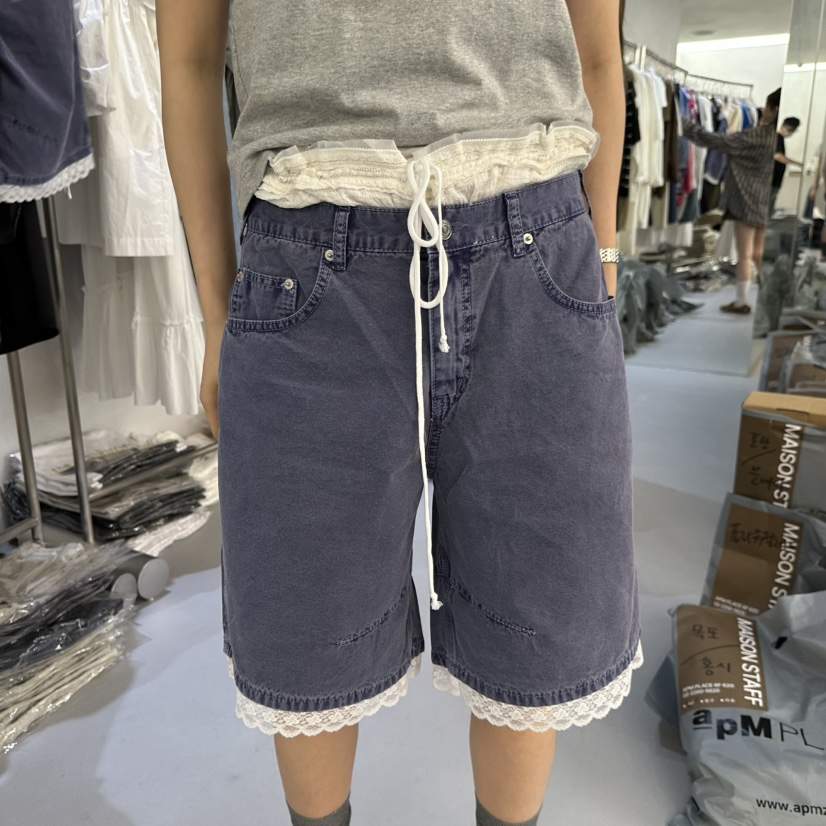 DOUBLE STANDARD/LE SMOKING/MAISONSTAFF韓國代購女士新品26夏季短褲MAISONSTAFF短褲