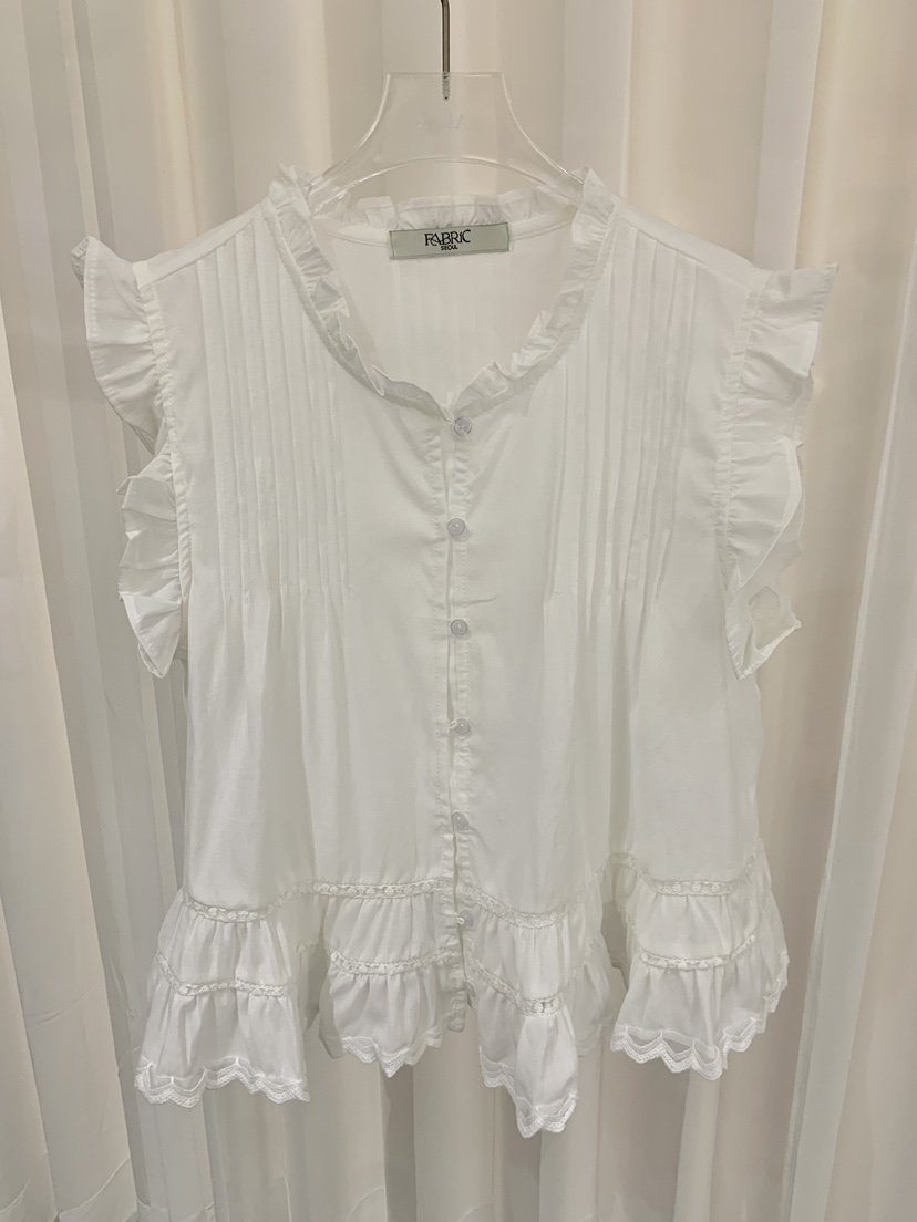 FABRIC韓國代購女裝新款26夏季時尚休閑熱賣26春夏襯衫蕾絲衫FABRIC襯衫/蕾絲衫