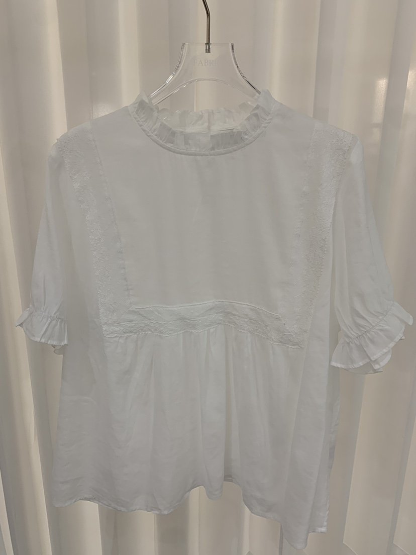 FABRIC韓國東大門直郵女裝新品26夏季人氣襯衫蕾絲衫亞麻布FABRIC襯衫/蕾絲衫