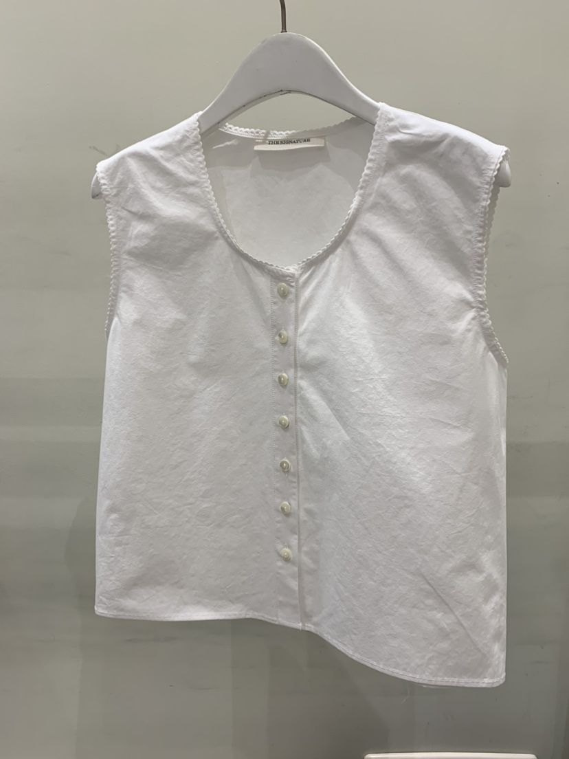 THE SIGNATURE東大門實拍韓國女裝新品26春夏襯衫蕾絲衫蕾絲紐扣THE SIGNATURE襯衫/蕾絲衫