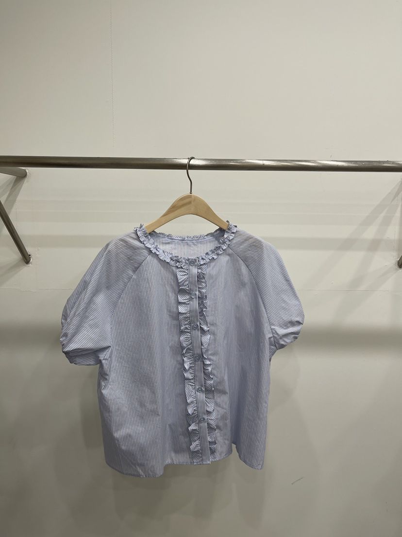 FIFTY韓國直郵女裝新品26夏季26春夏時尚休閑人氣襯衫蕾絲衫FIFTY襯衫/蕾絲衫