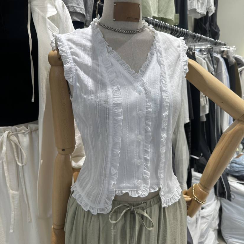 AT THE END韓國代購女裝新品休閑人氣26夏季時尚吊帶背心AT THE END吊帶/背心
