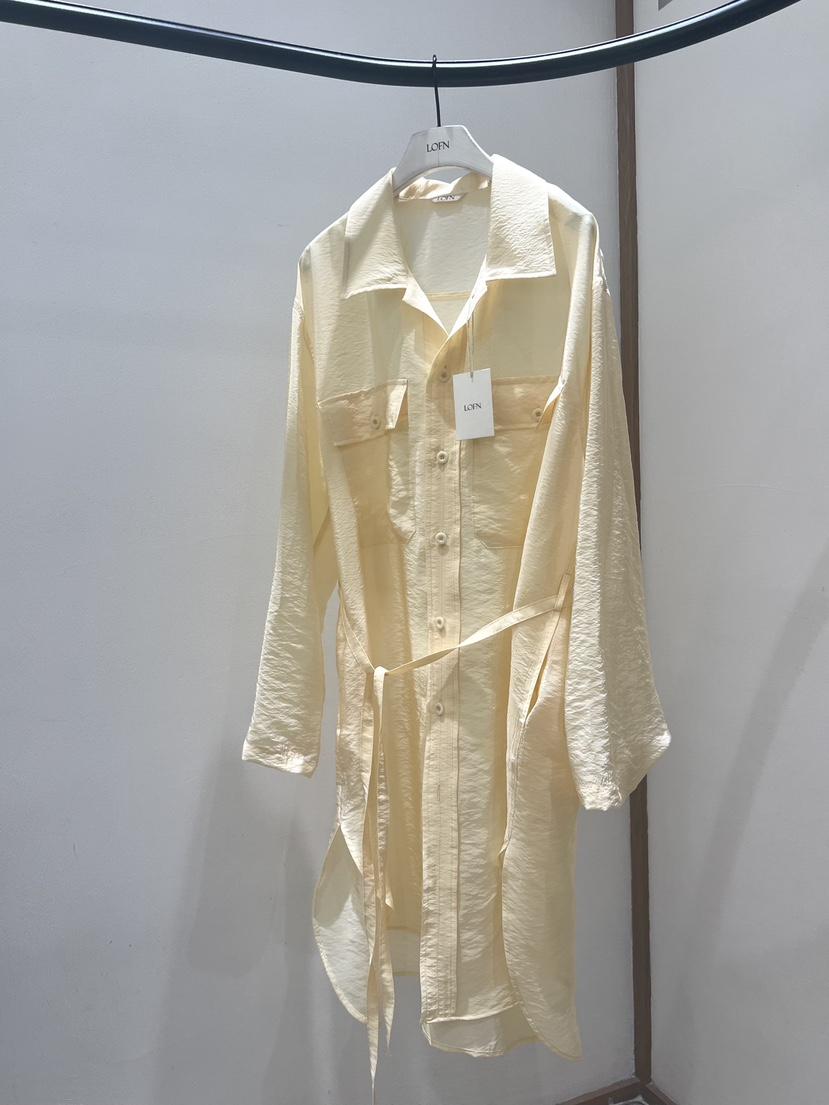 LOFN韓國直郵實拍女裝新品人氣推薦26春夏襯衫蕾絲衫含腰帶LOFN襯衫/蕾絲衫
