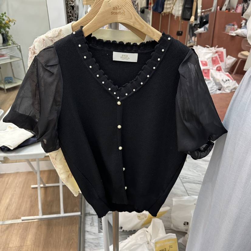 ABLESTUDIO韓國直郵女裝新款熱賣推薦時尚襯衫蕾絲衫打折ABLESTUDIO襯衫/蕾絲衫