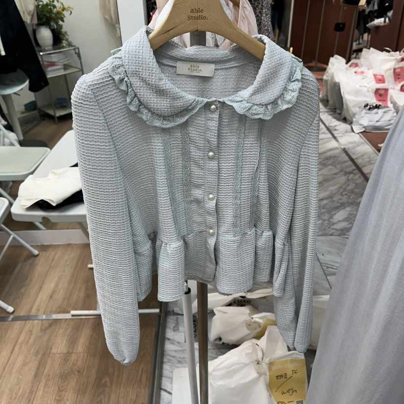 ABLESTUDIO韓國直郵實拍女士新款職業人氣襯衫蕾絲衫打折ABLESTUDIO襯衫/蕾絲衫