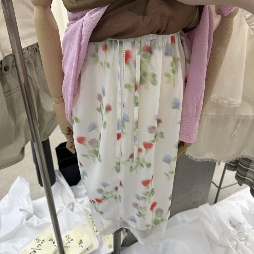 AMOEBA韓國直郵女士新款熱賣休閑人氣26春夏時尚長裙雪紡AMOEBA長裙