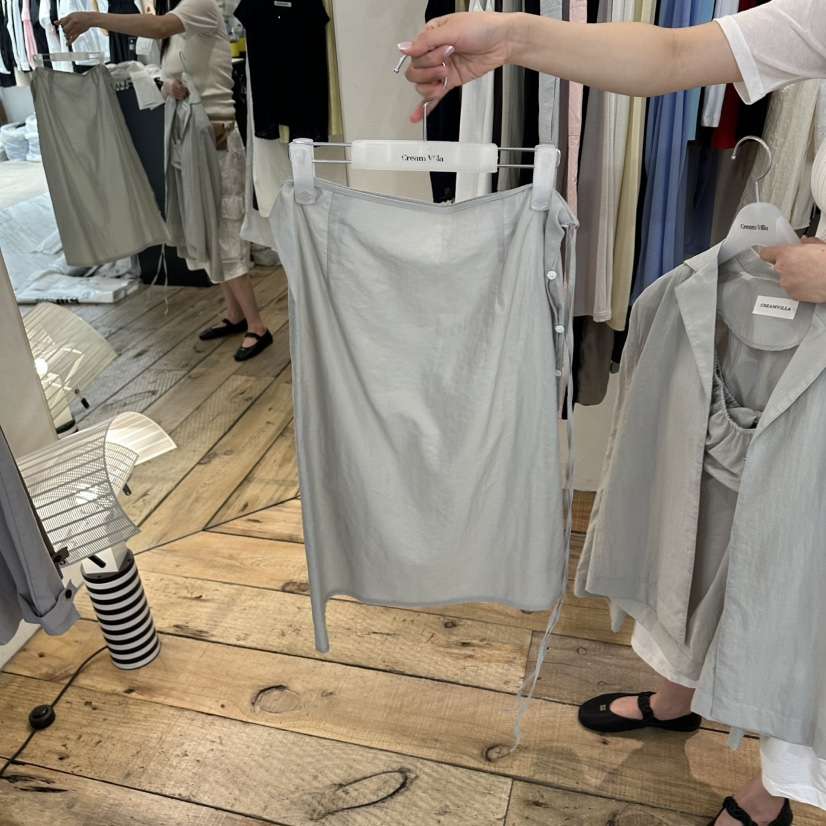 CREAM VILLA韓國東大門代購女士新品26夏季半身裙中短裙裹身裙CREAMVILLA半身裙/中短裙