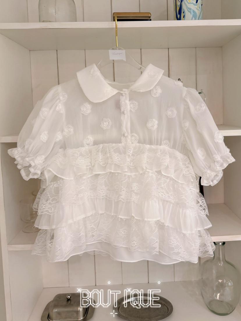 BOUTIQUE-L韓國直郵女士新品休閑熱賣人氣26春夏襯衫蕾絲衫BOUTIQUE-L襯衫/蕾絲衫