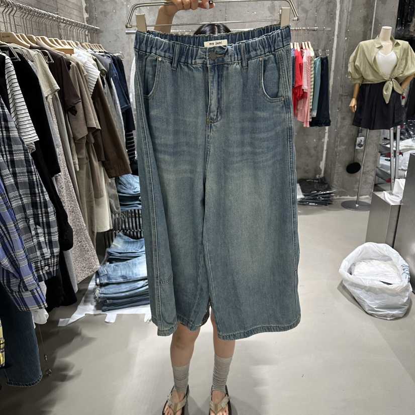 JUNI韓國直郵女裝新款熱賣26春夏26夏季休閑推薦職業牛仔褲my juni牛仔褲