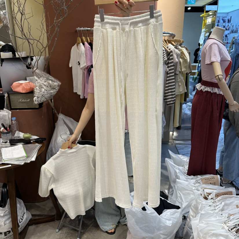 MIENNE韓國代購女士新款職業26夏季26春夏時尚休閑褲褶皺MIENNE休閑褲