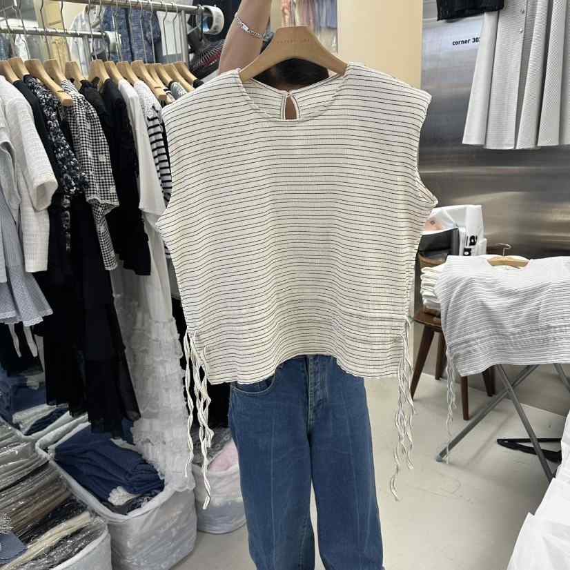 CORNER韓國東大門直郵女士新款推薦26春夏26夏季吊帶背心條紋CORNER.302吊帶/背心