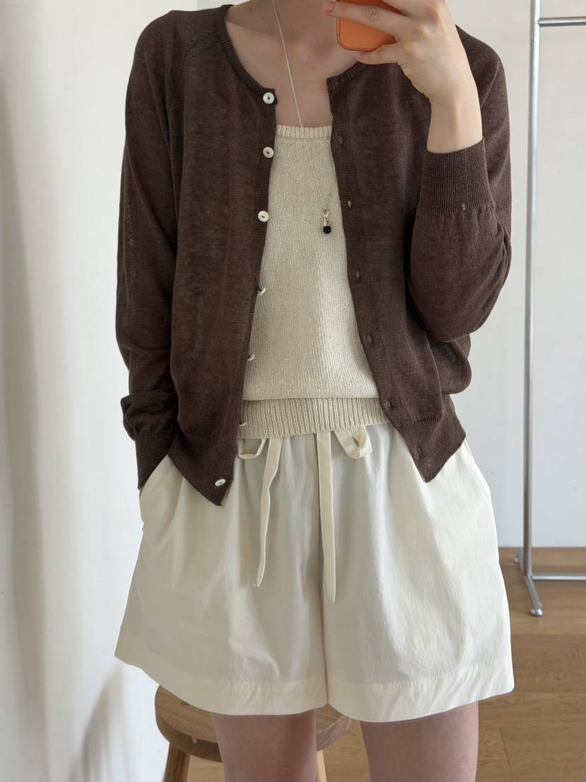 AMY GRACE-A韓國東大門代購女士新品推薦26夏季針織衫亞麻AMY GRACE針織衫